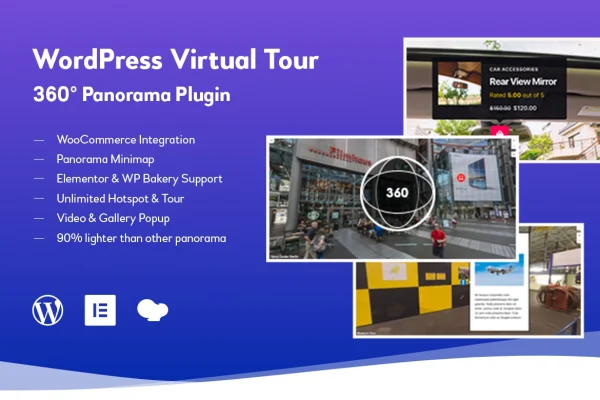 360 Virtual Tour, Panorama WordPress Plugin banner