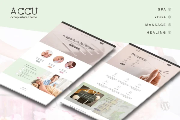 Accu acupuncture and massage WordPress theme preview