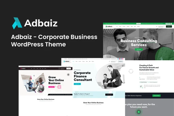 Adbaiz corporate business WordPress theme preview