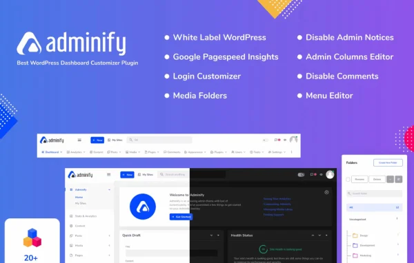 WP Adminify Premium plugin banner for WordPress admin customization