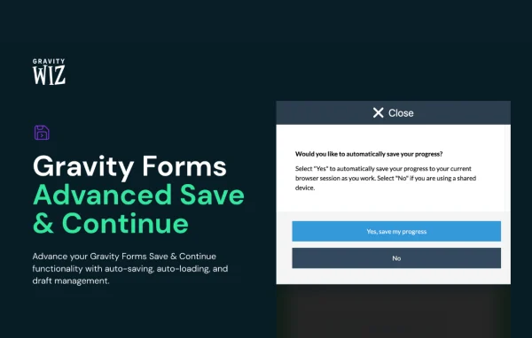 Advanced Save and Continue plugin banner for Gravity Forms