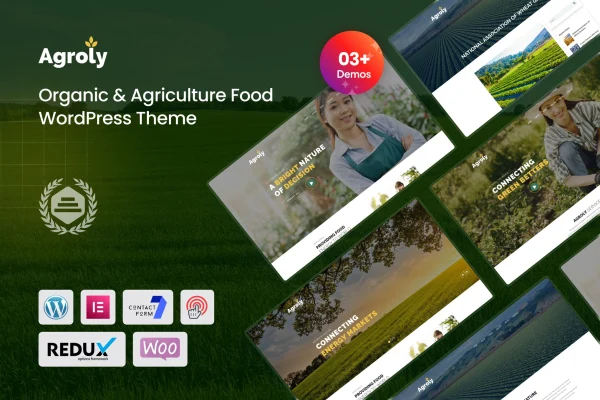 Agroly organic and agriculture food WordPress theme preview