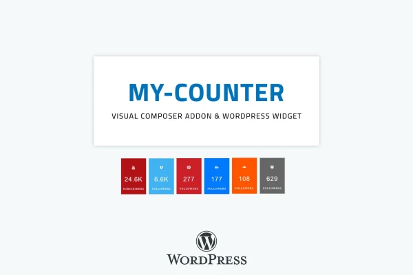 AH Social Counter plugin banner showing social media follower counters