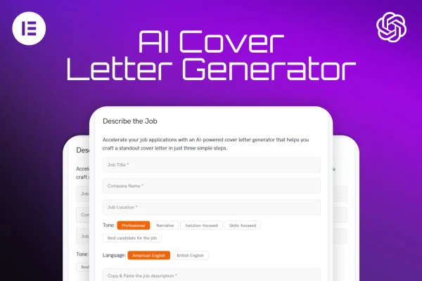 AI Cover Letter Generator WordPress plugin banner