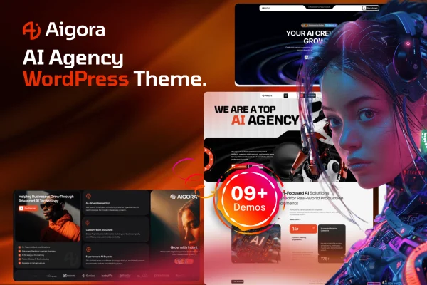 Aigora AI agency WordPress theme preview