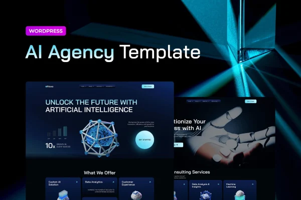 AiNexa AI agency Elementor Pro template kit preview