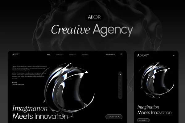 Aixor marketing agency WordPress theme preview