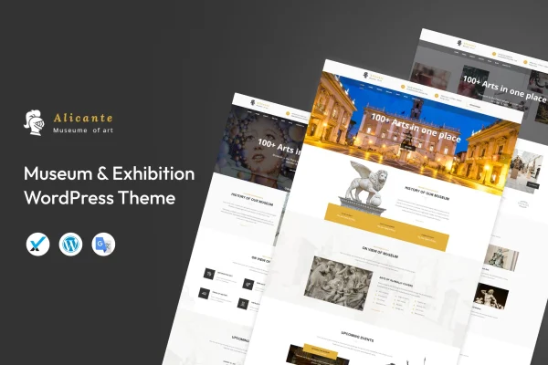 Alicante museum and exhibition WordPress theme preview