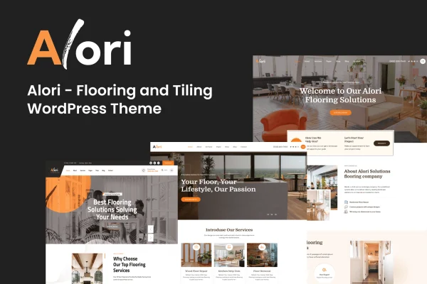 Alori flooring and tiling WordPress theme preview