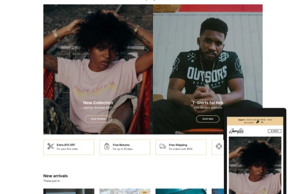 Amaryllis WooCommerce WordPress theme preview