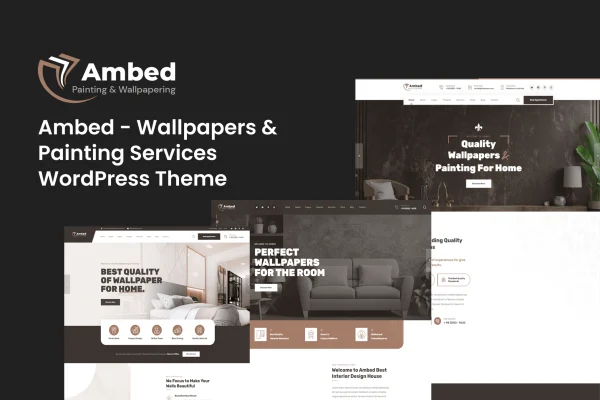 Ambed wallpapers and painting WordPress theme preview