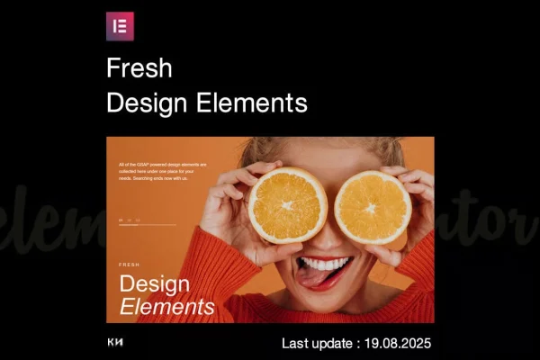 Amedea design elements plugin for Elementor banner