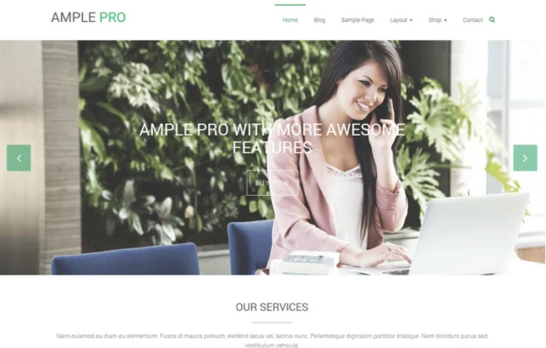 Ample Pro business WordPress theme by ThemeGrill preview
