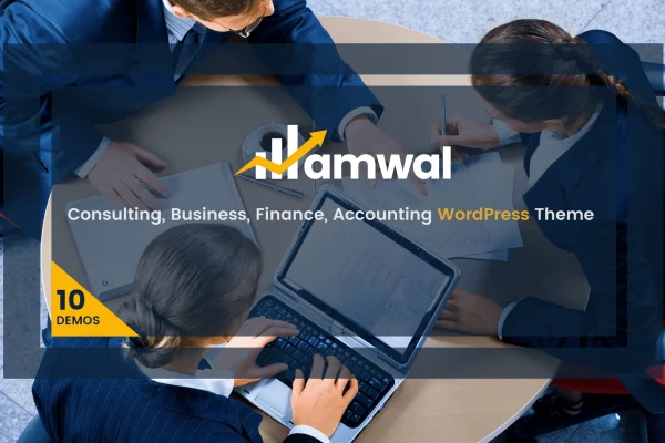 Amwal consulting and finance WordPress theme preview