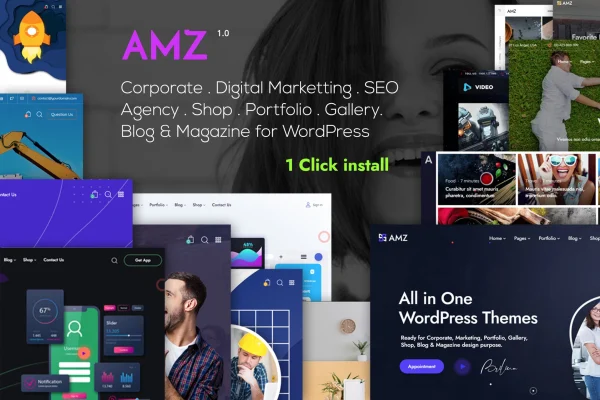 AMZ All in One Creative WordPress Theme cover image