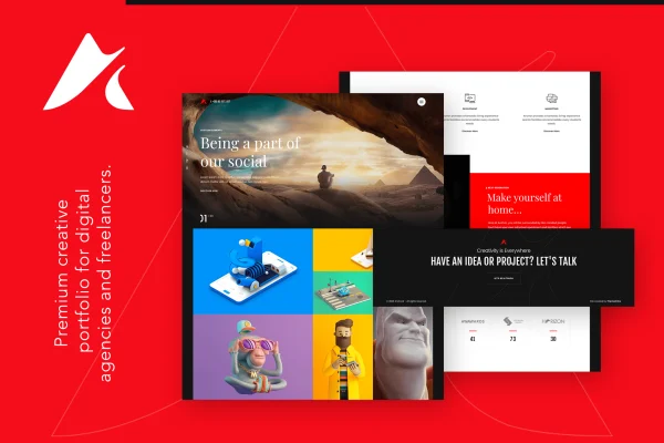 Anchord creative agency and freelancer portfolio WordPress theme preview