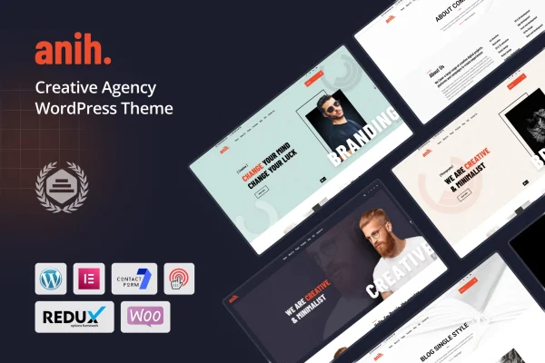 Anih creative agency WordPress theme cover image