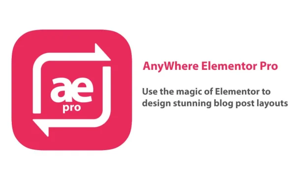 AnyWhere Elementor Pro plugin banner