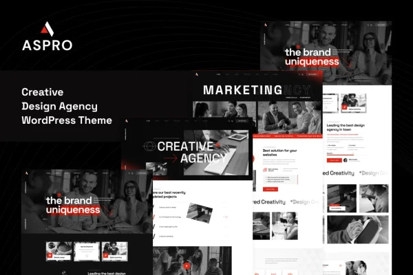Apsro creative design agency WordPress theme preview