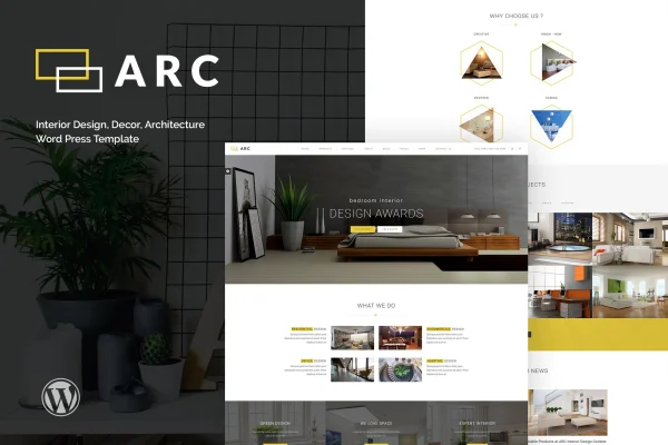 ARC interior design and architecture WordPress theme preview