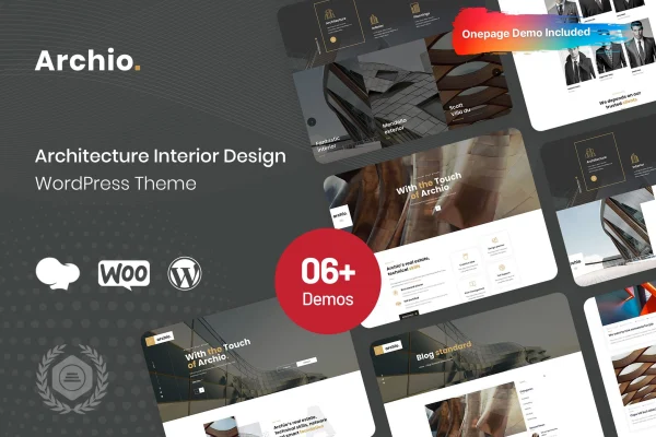 Archio architecture and interior design WordPress theme preview