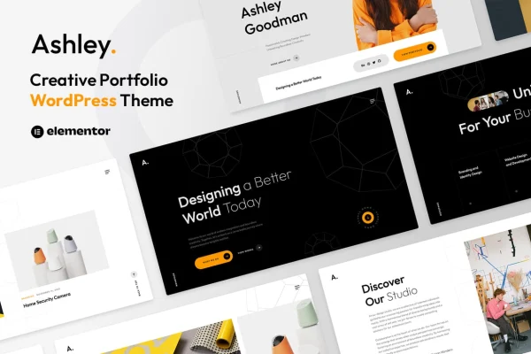 Ashley creative portfolio WordPress theme preview