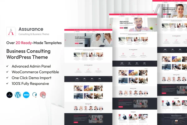 Assurance business consulting WordPress theme preview