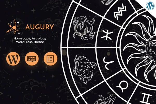 Augury horoscope and astrology WordPress theme preview