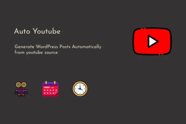 Auto Youtube WordPress YouTube video scraper plugin banner