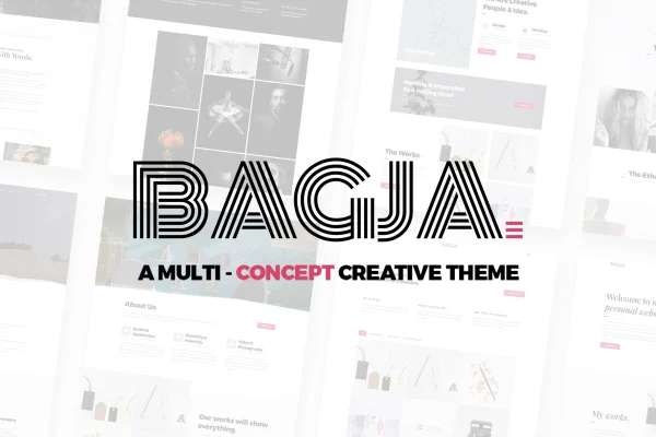 Bagja portfolio WordPress theme cover image
