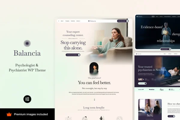 Balancia psychology counseling WordPress theme preview