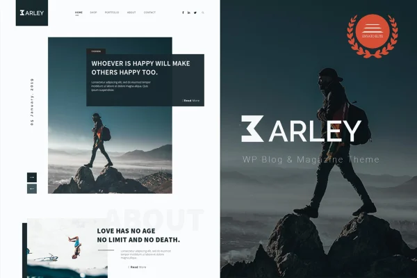 Barley WordPress news and blog theme preview