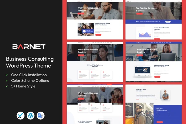 Barnet business consulting WordPress theme preview