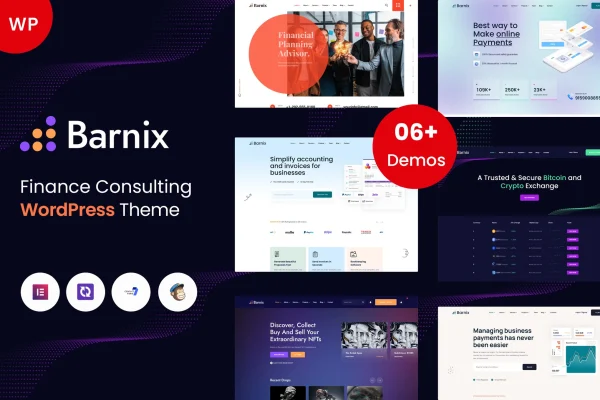 Barnix finance consulting WordPress theme cover image