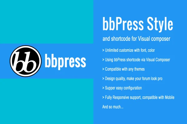 bbPress Style plugin banner showing a styled forum layout