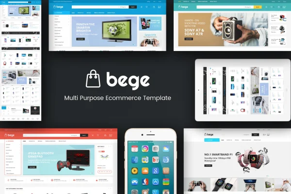 Bege responsive WooCommerce WordPress theme preview