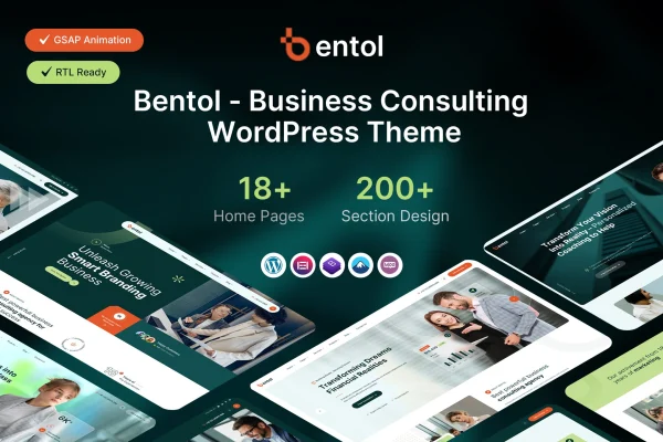 Bentol business consulting WordPress theme preview