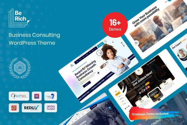 Berich consulting corporate WordPress theme preview