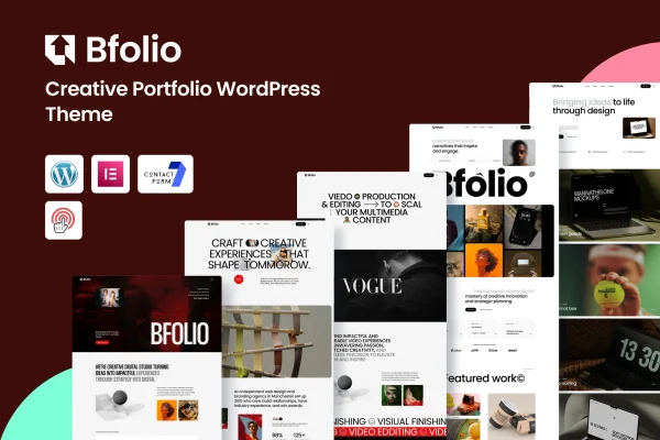 Bfolio creative portfolio WordPress theme preview