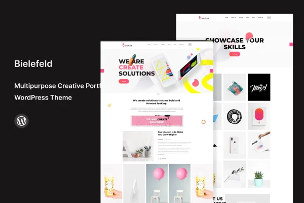 Bielefeld creative portfolio WordPress theme preview