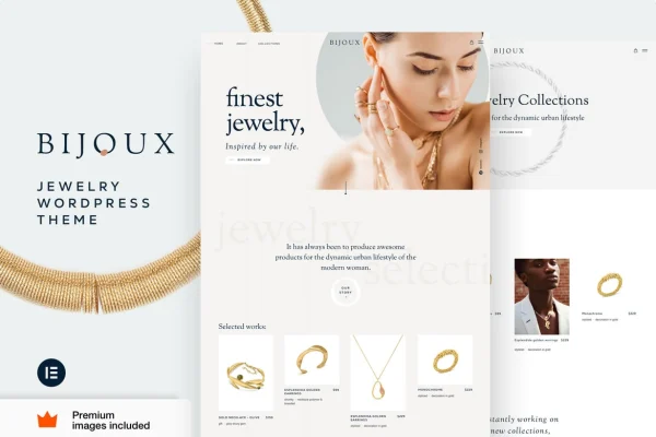 Bijoux jewelry shop WordPress theme preview