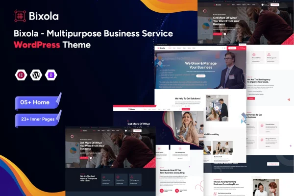 Bixola business service WordPress theme preview