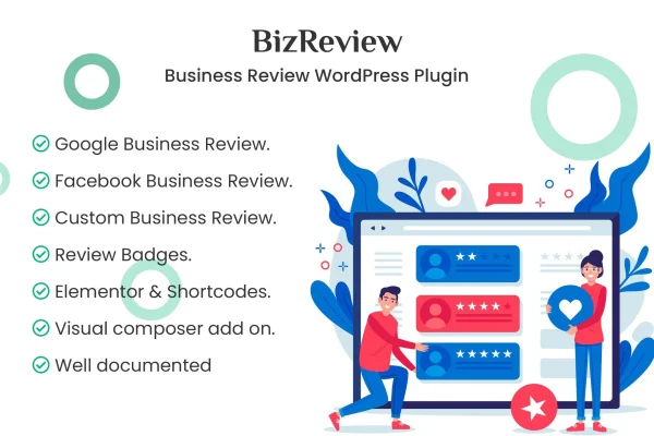BizReview business review WordPress plugin banner