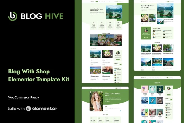 Blog Hive personal blog Elementor template kit cover image