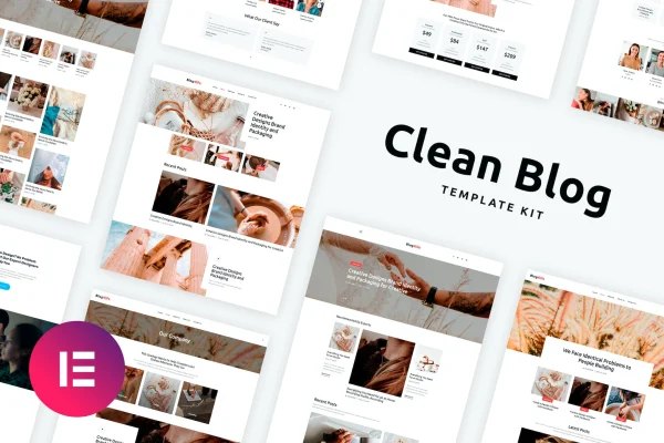 Blog4Life blog and magazine Elementor template kit preview
