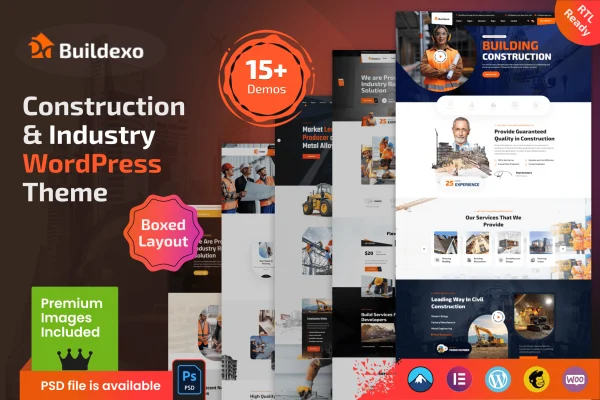 Blxo construction WordPress theme preview