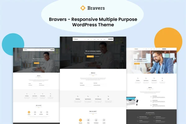 Bravers multipurpose WordPress theme preview