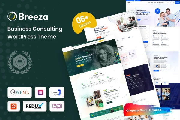 Breeza business consulting WordPress theme preview