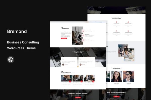 Bremond business consulting WordPress theme preview