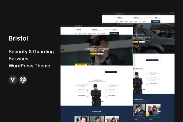 Bristol security and guarding services WordPress theme preview